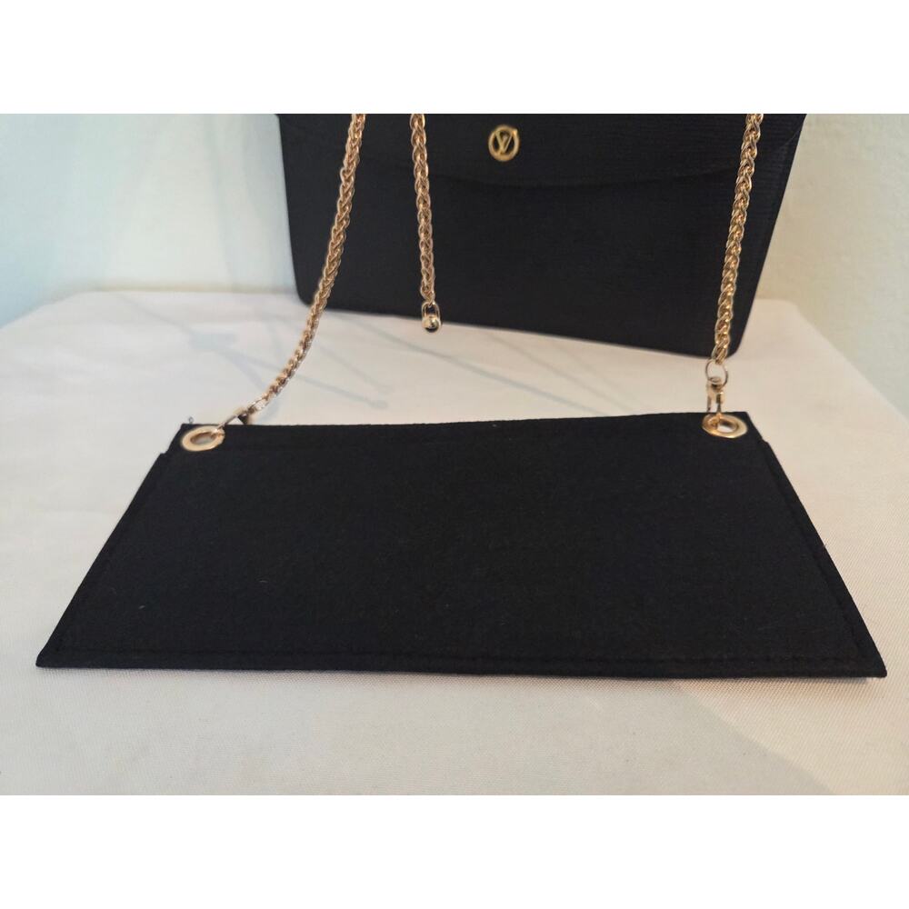 Louis Vuitton Montaigne 27 Epi Leather Black Pochette Clutch Chain Strap Gold - Picture 7 of 15
